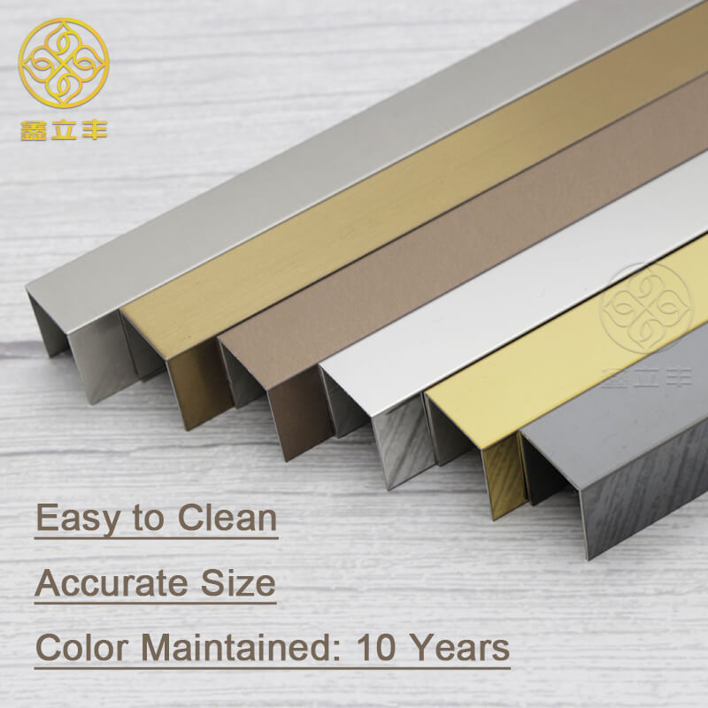 Easy Install Stainless steel Quadrant Trim bath tile edging trim