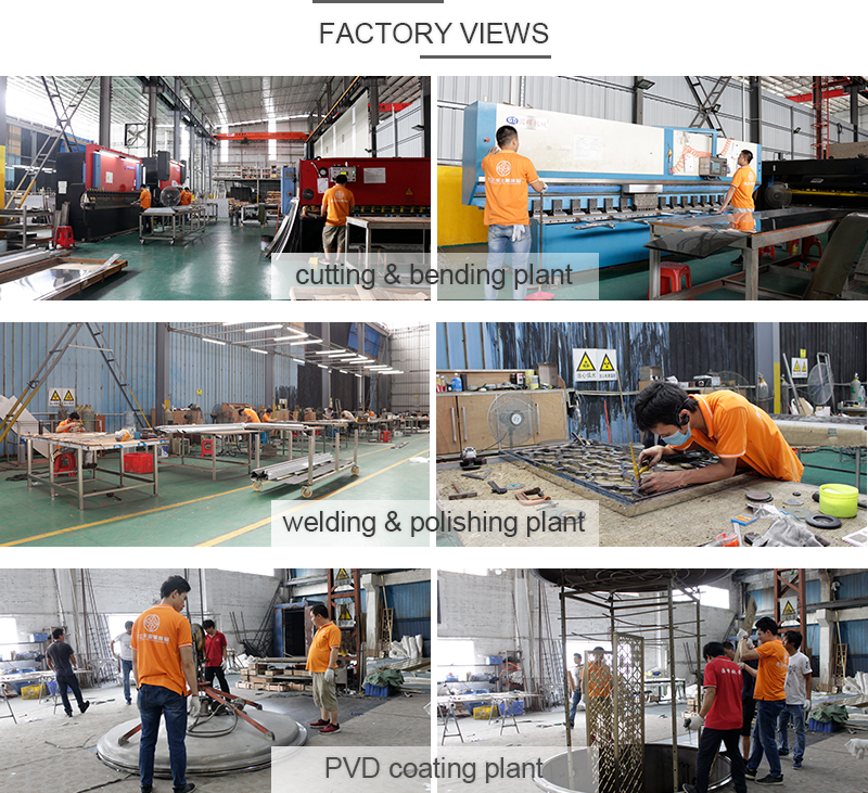 factory views  of Champagne gold door partition factory