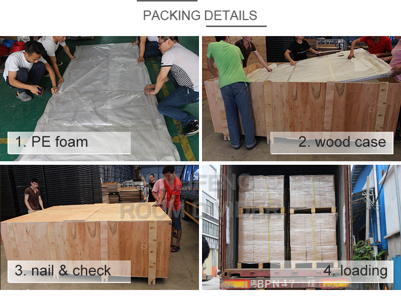 packing of ceiling mounted room dividers
