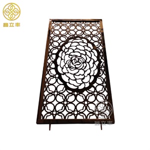 laser cutting rose gold metal screen 