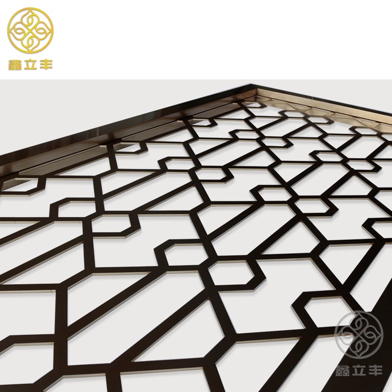 laser cutting champagne gold metal screen supplier