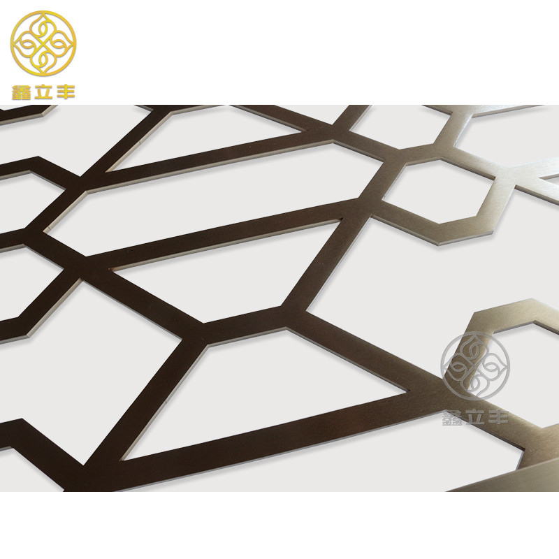 laser cutting champagne gold metal screen supplier