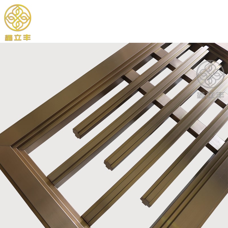 champagne gold brush finished decorative screen manufacture