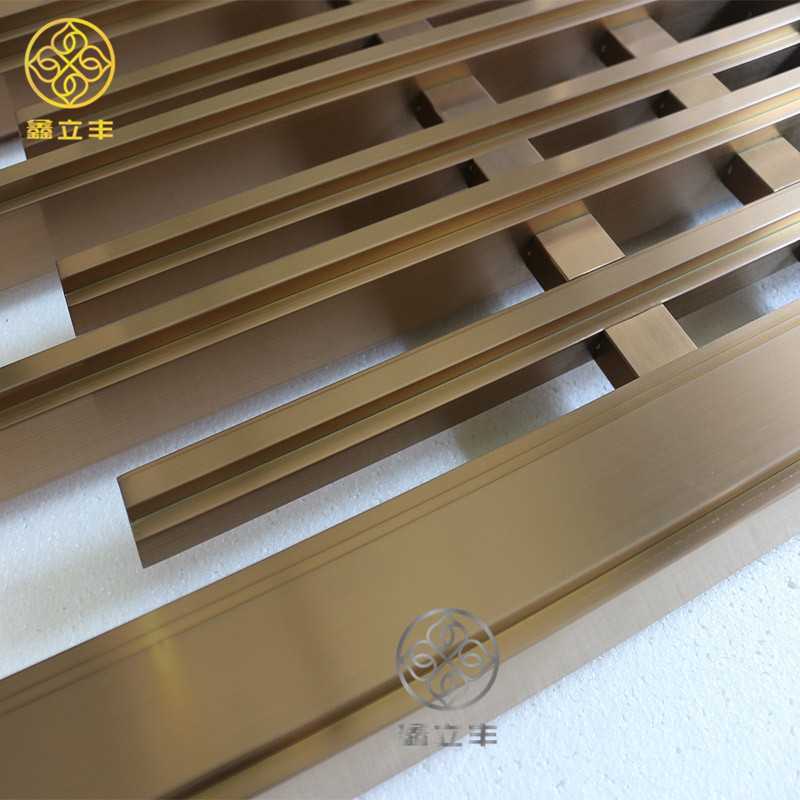 champagne gold brush finished decorative screen manufacture