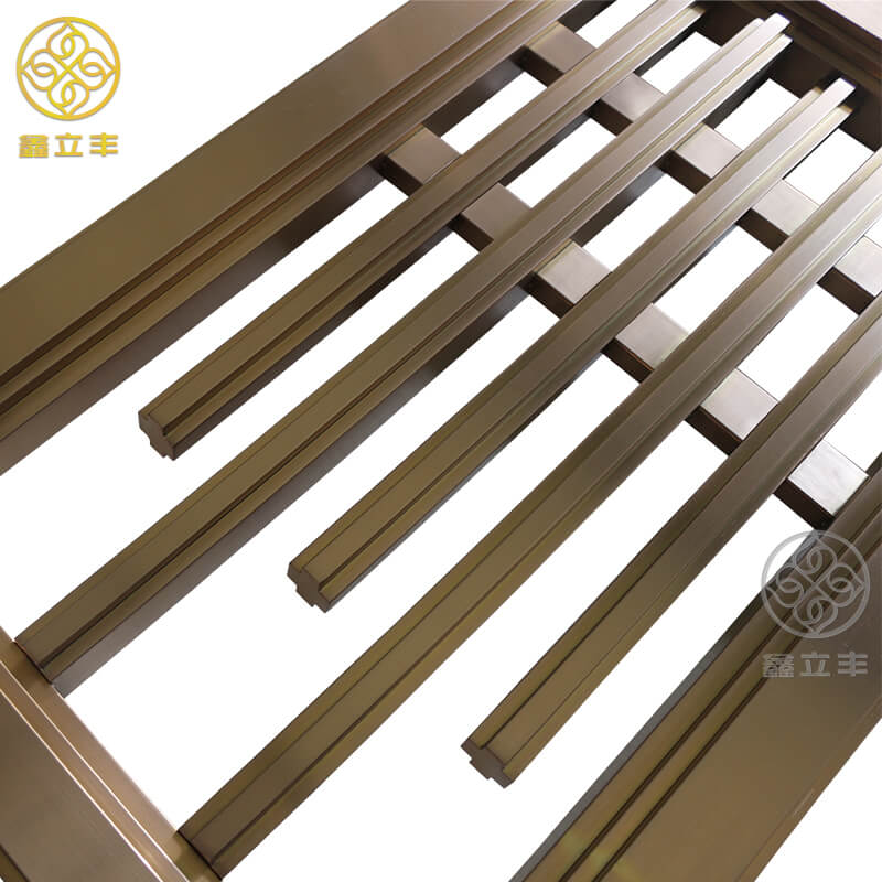 champagne gold brush finished decorative screen manufacture