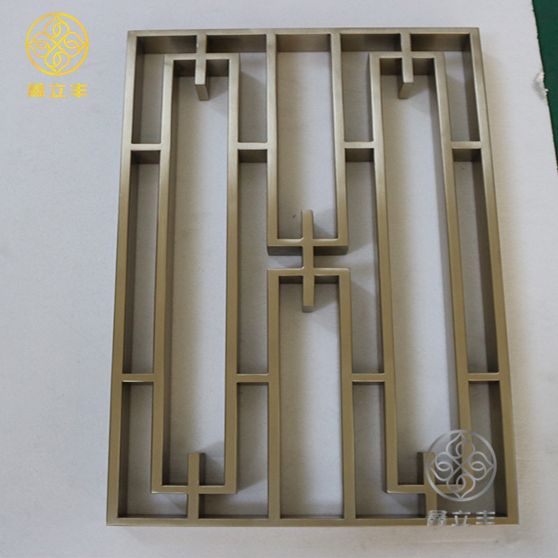 champagne gold brush finished decorative metal screen manufacture