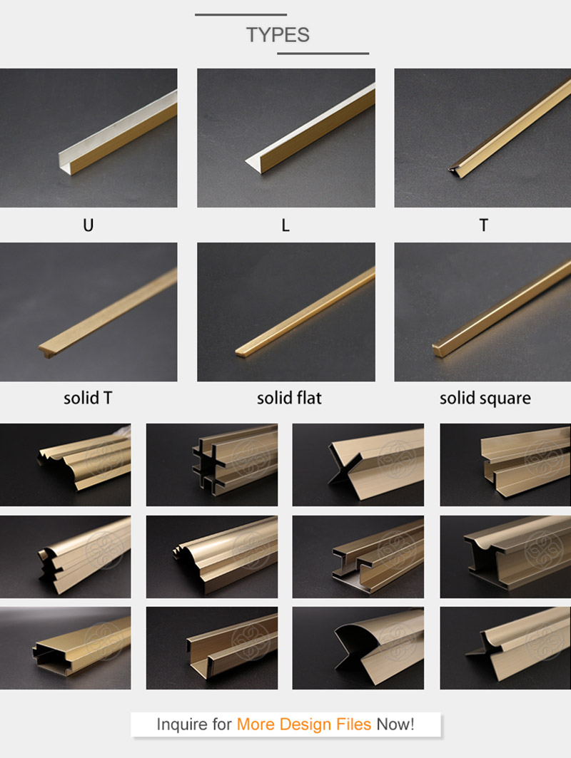 Stainless steel trim types