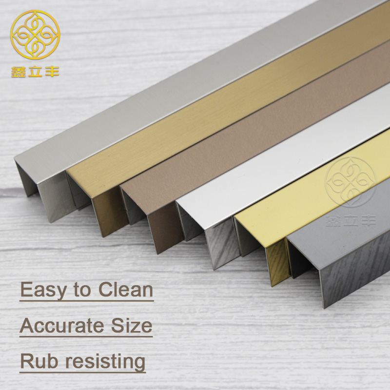 Decor trim SS tile edge trim stainless steel finishing tile trim