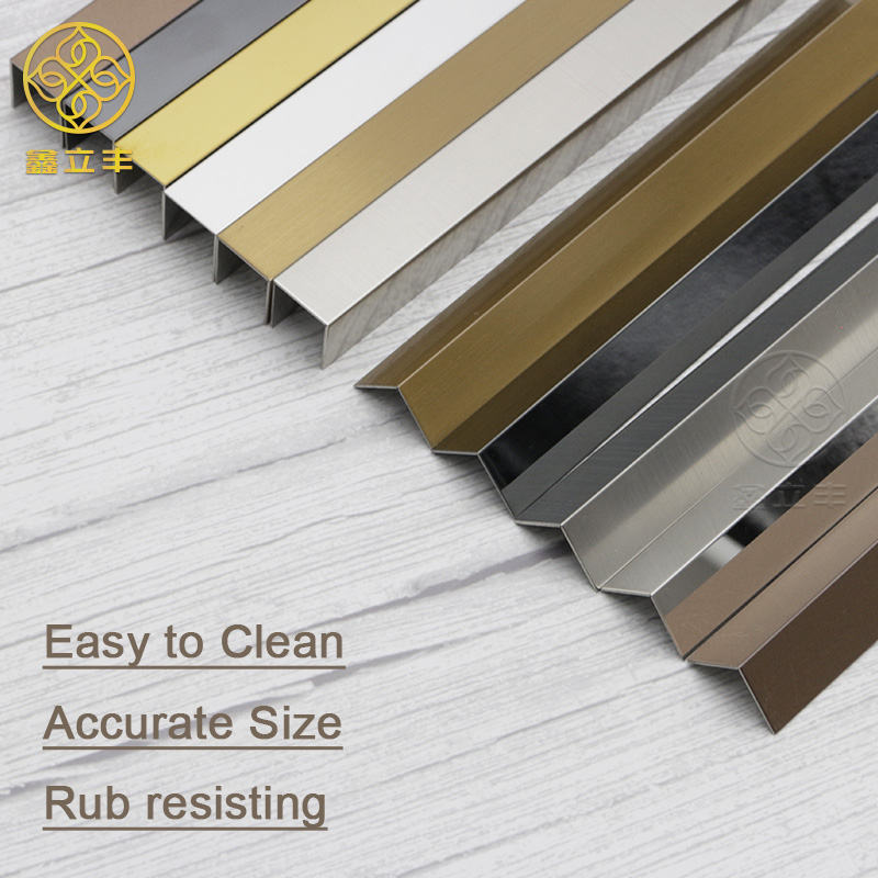 Custom Factory District L Shape Ceramic Stainless Steel Tile Trim Corners