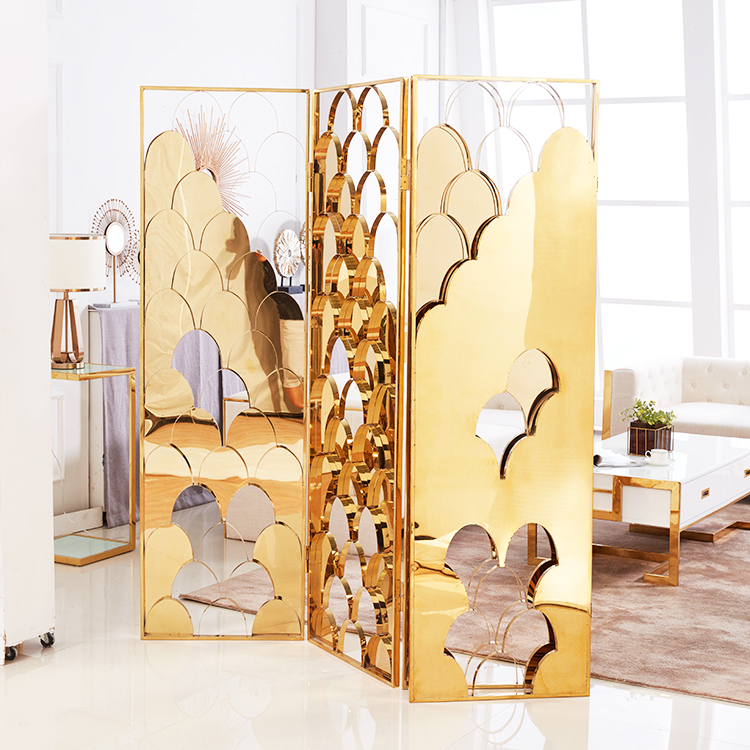 Gold stainless steel partition screen